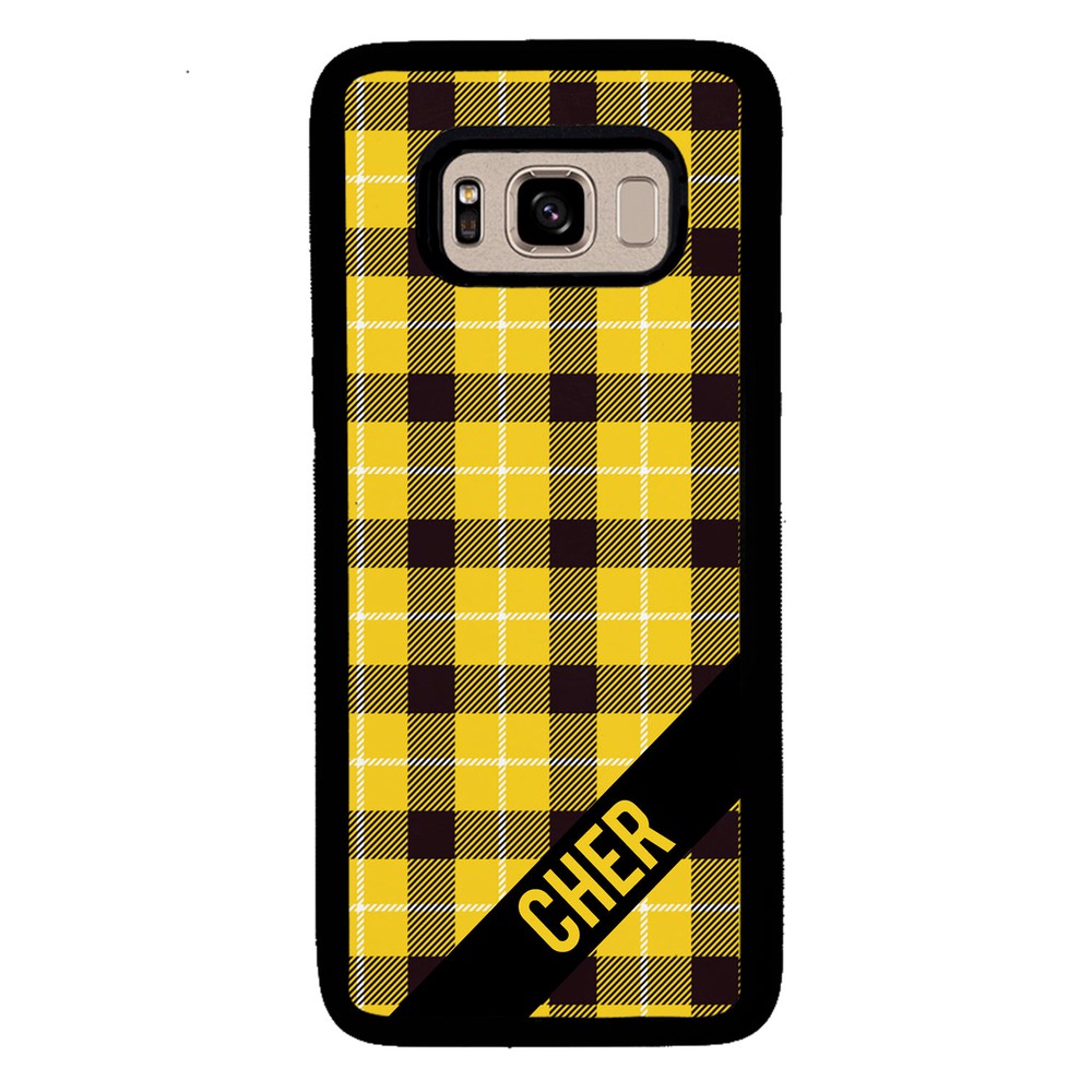 90s Yellow Plaid As If Retro Personalized | Samsung Phone Case