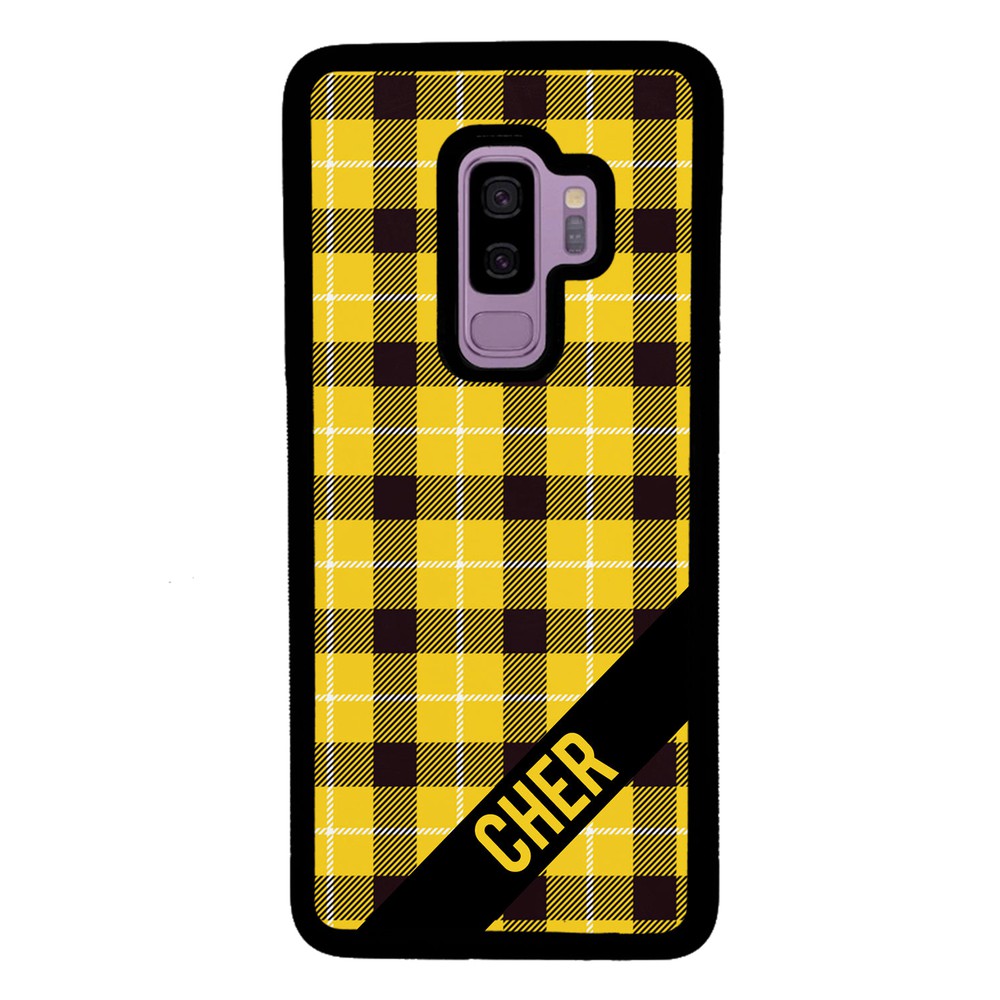 90s Yellow Plaid As If Retro Personalized | Samsung Phone Case