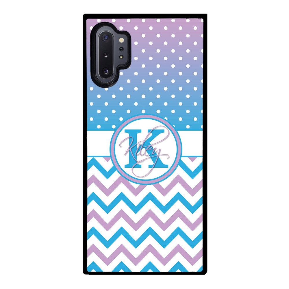 Aqua Lilac Personalized Chevron | Samsung Phone Case
