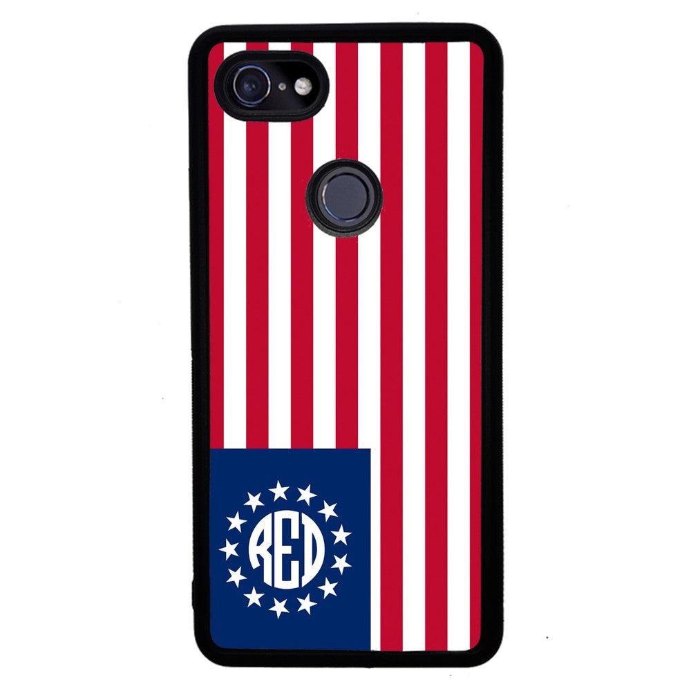 Betsy Ross Flag Personalized Monogram | Google Phone Case
