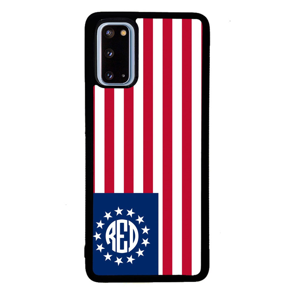 Betsy Ross Flag Personalized Monogram | Samsung Phone Case