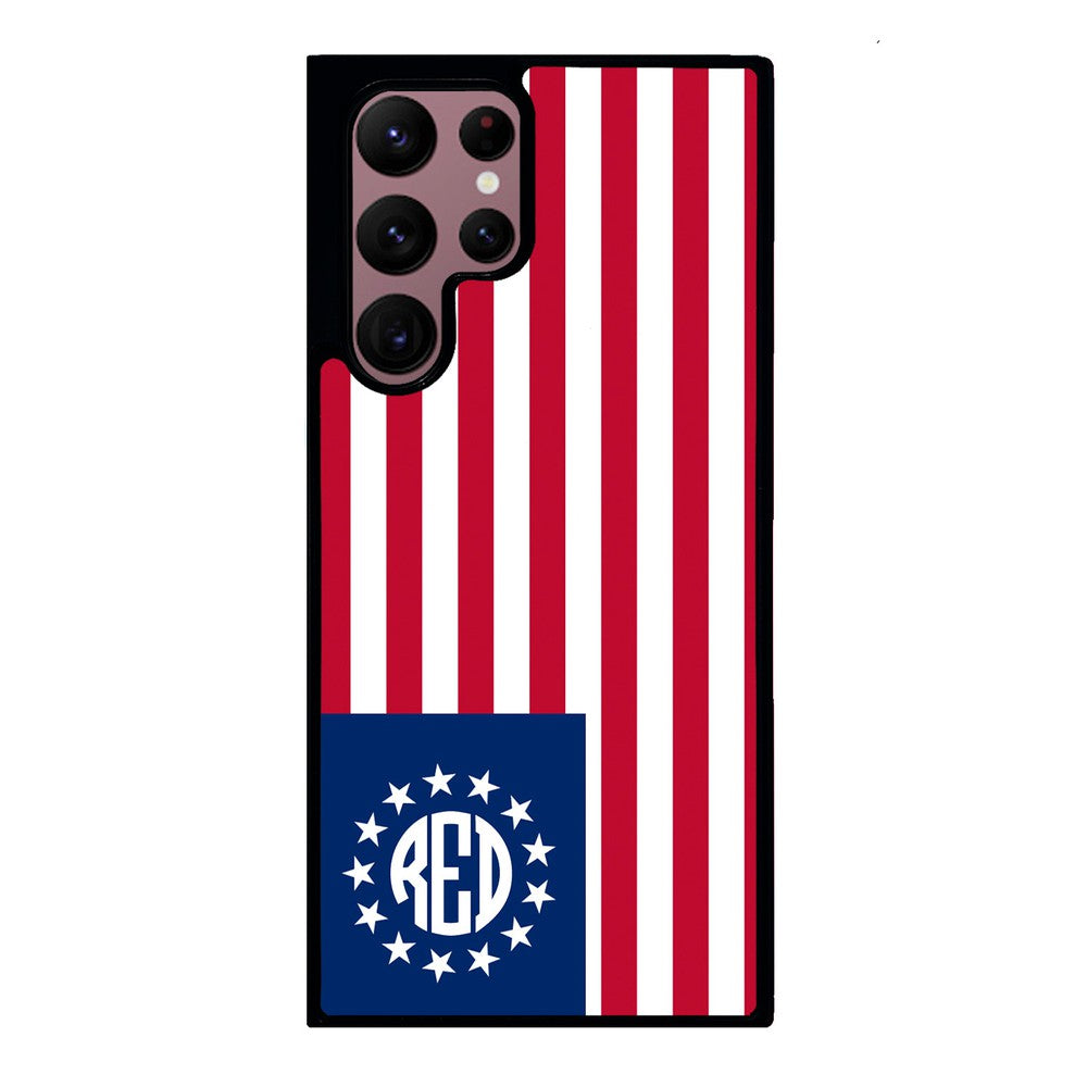 Betsy Ross Flag Personalized Monogram | Samsung Phone Case