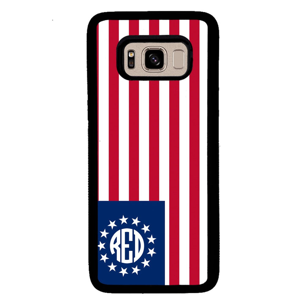 Betsy Ross Flag Personalized Monogram | Samsung Phone Case