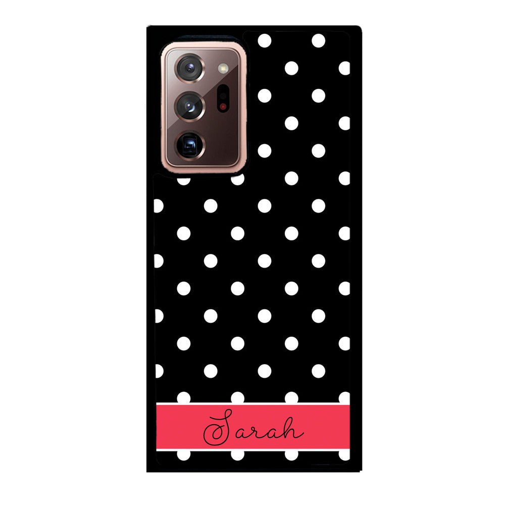 Black Polka Dot Red Personalized | Samsung Phone Case