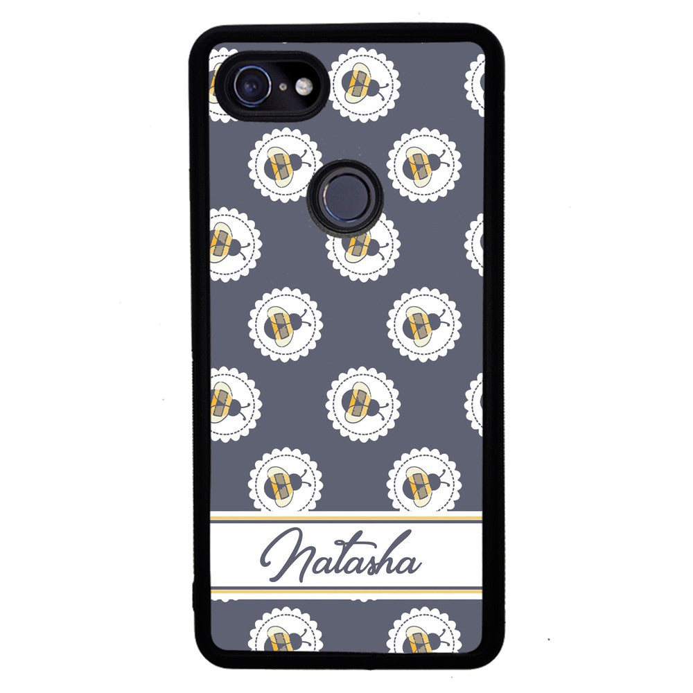 Blue Honey Bumble Bee Personalized | Google Phone Case