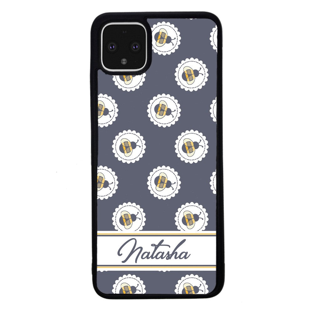 Blue Honey Bumble Bee Personalized | Google Phone Case