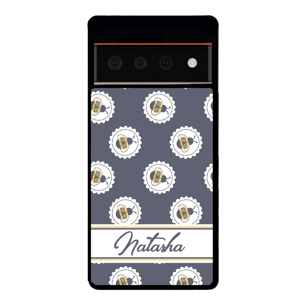 Blue Honey Bumble Bee Personalized | Google Phone Case