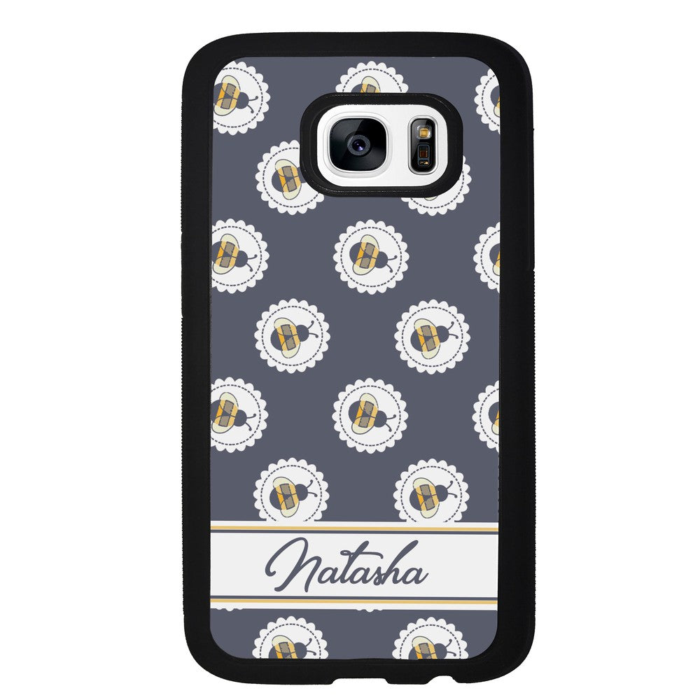 Blue Honey Bumble Bee Personalized | Samsung Phone Case