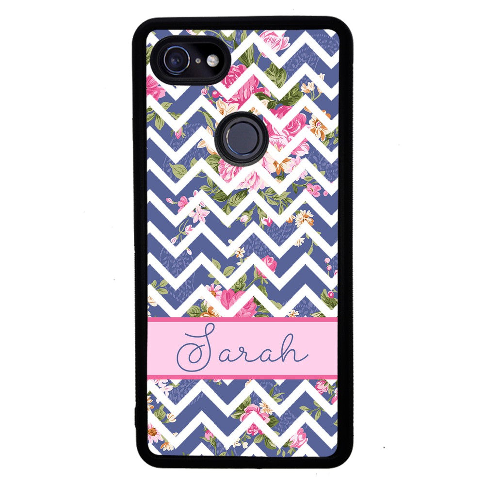 Flower Chevron Personalized | Google Phone Case