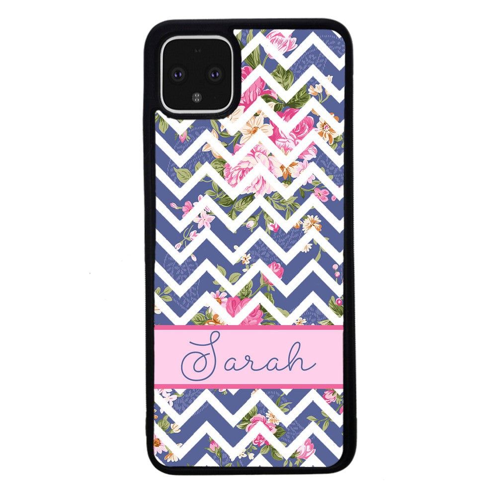 Flower Chevron Personalized | Google Phone Case