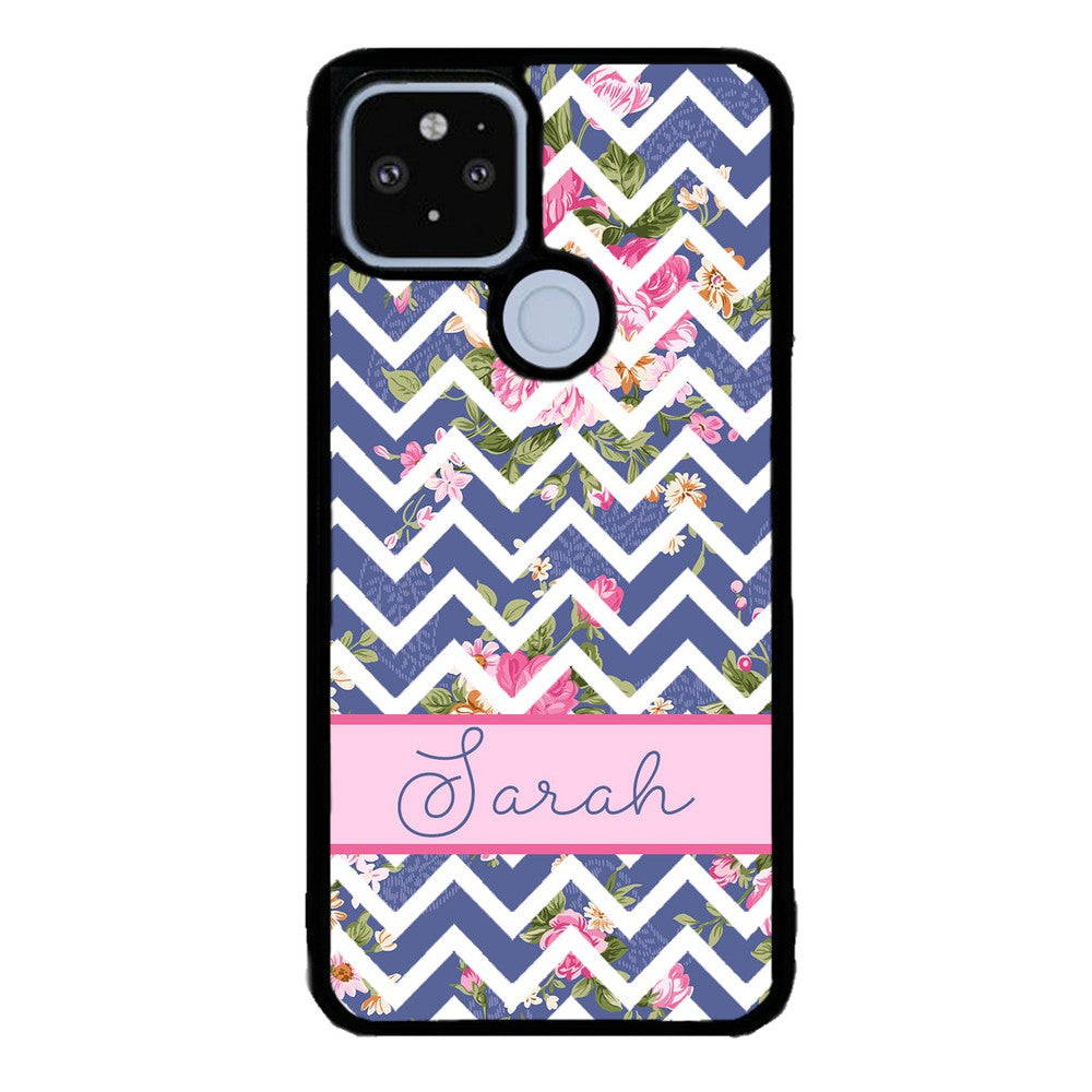 Flower Chevron Personalized | Google Phone Case