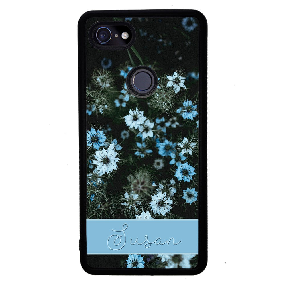 Blue Flowers Personalized | Google Phone Case