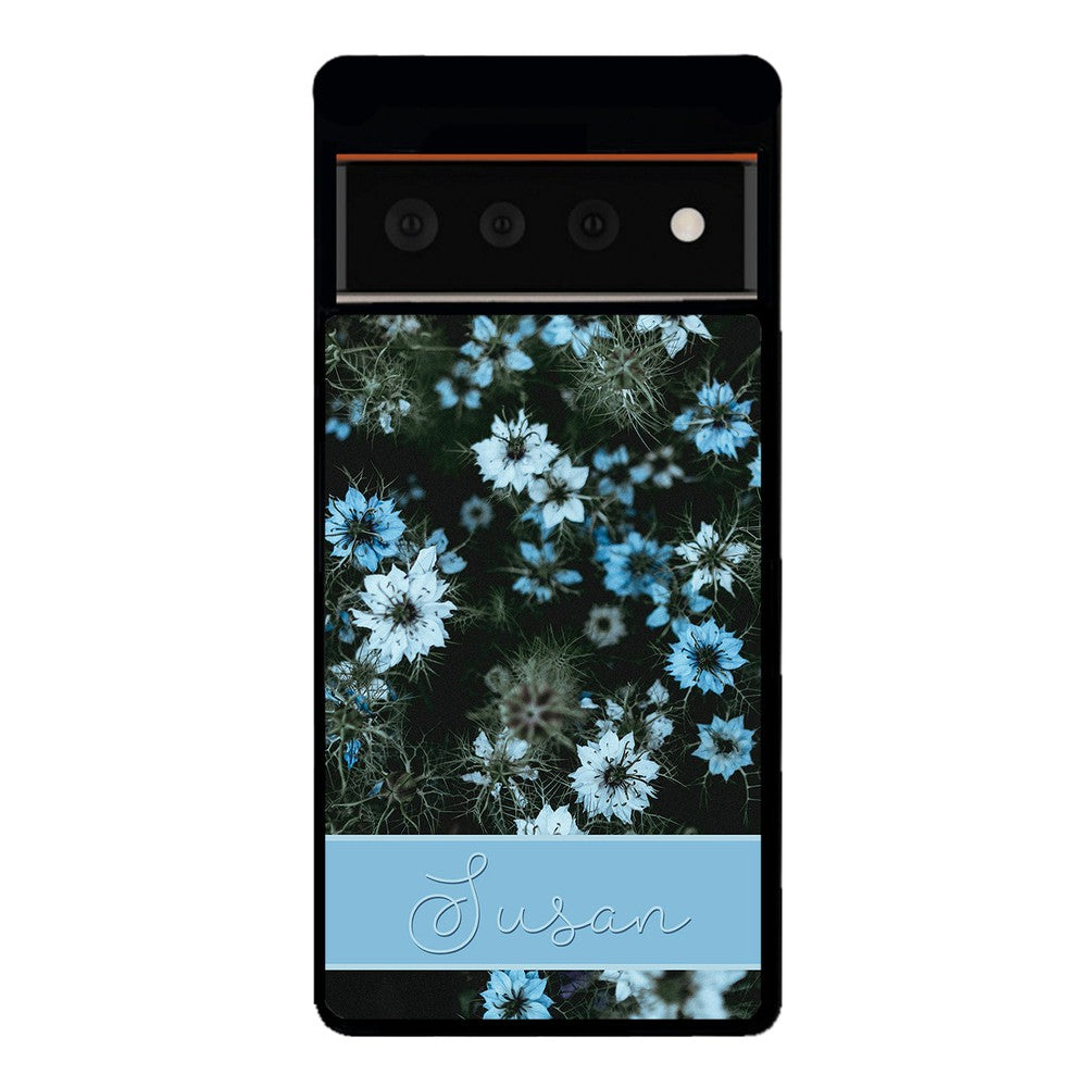 Blue Flowers Personalized | Google Phone Case