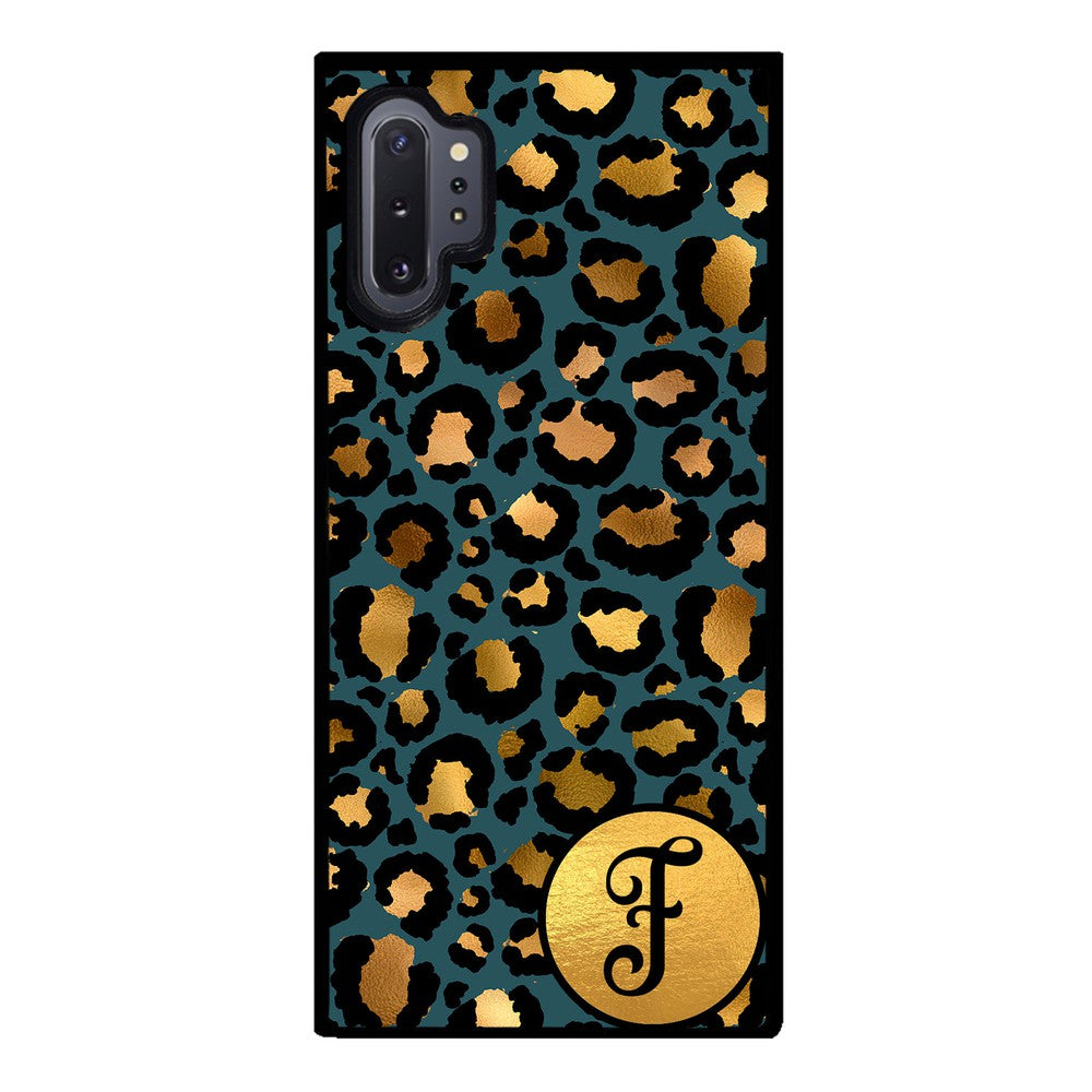 Blue Gold Foil Leopard Skin Personalized | Samsung Phone Case