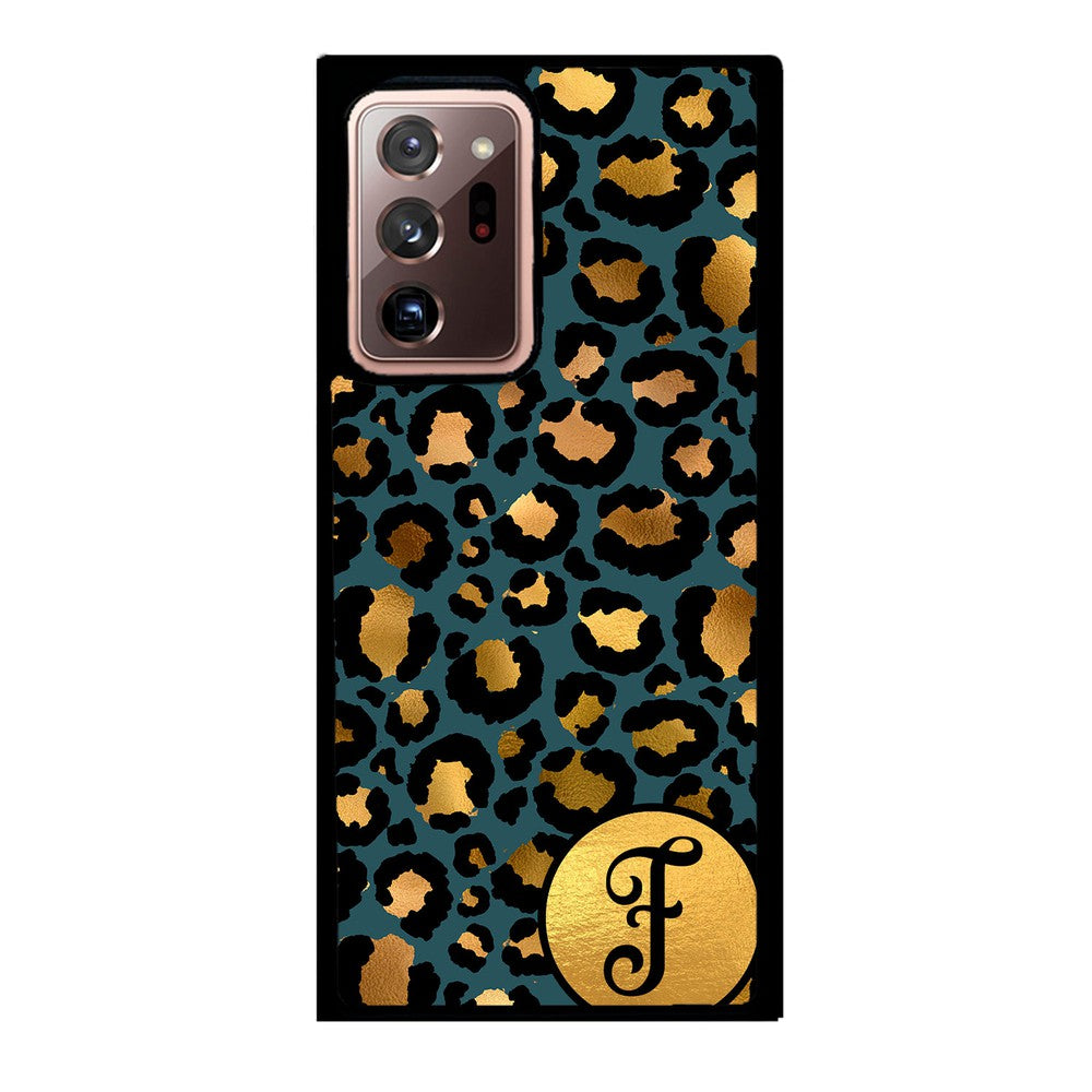 Blue Gold Foil Leopard Skin Personalized | Samsung Phone Case