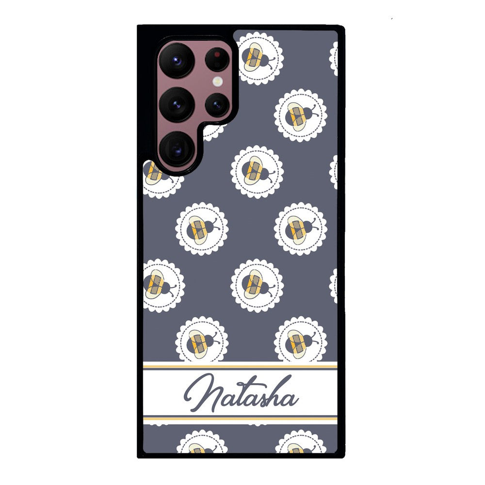 Blue Honey Bumble Bee Personalized | Samsung Phone Case