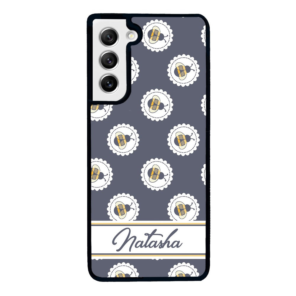 Blue Honey Bumble Bee Personalized | Samsung Phone Case