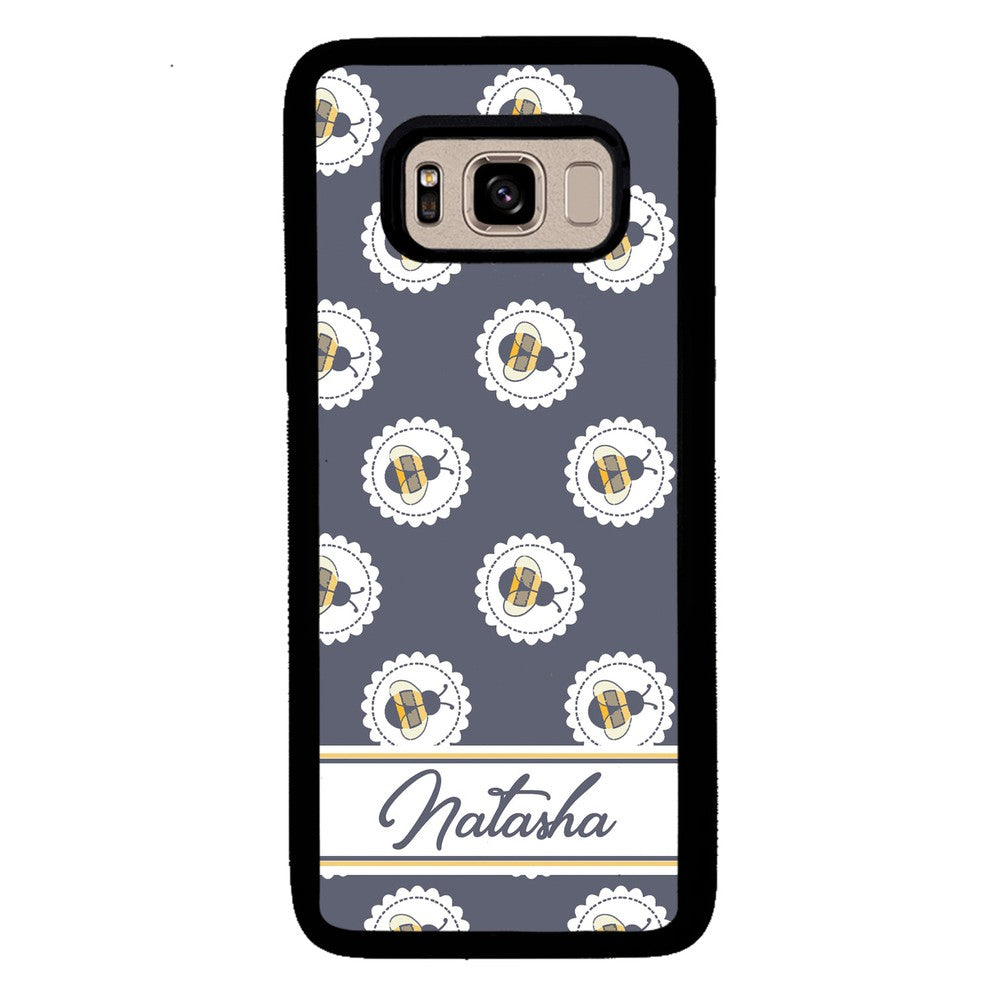 Blue Honey Bumble Bee Personalized | Samsung Phone Case