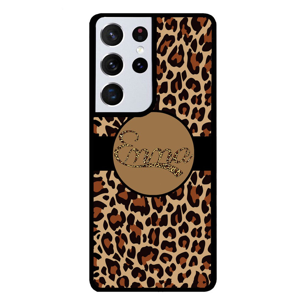Brown Leopard Skin Personalized | Samsung Phone Case