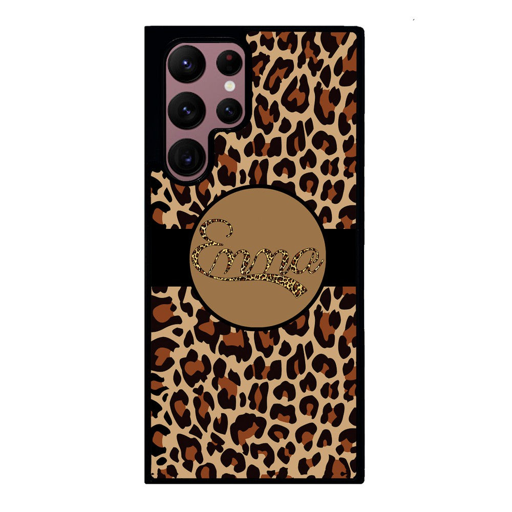 Brown Leopard Skin Personalized | Samsung Phone Case