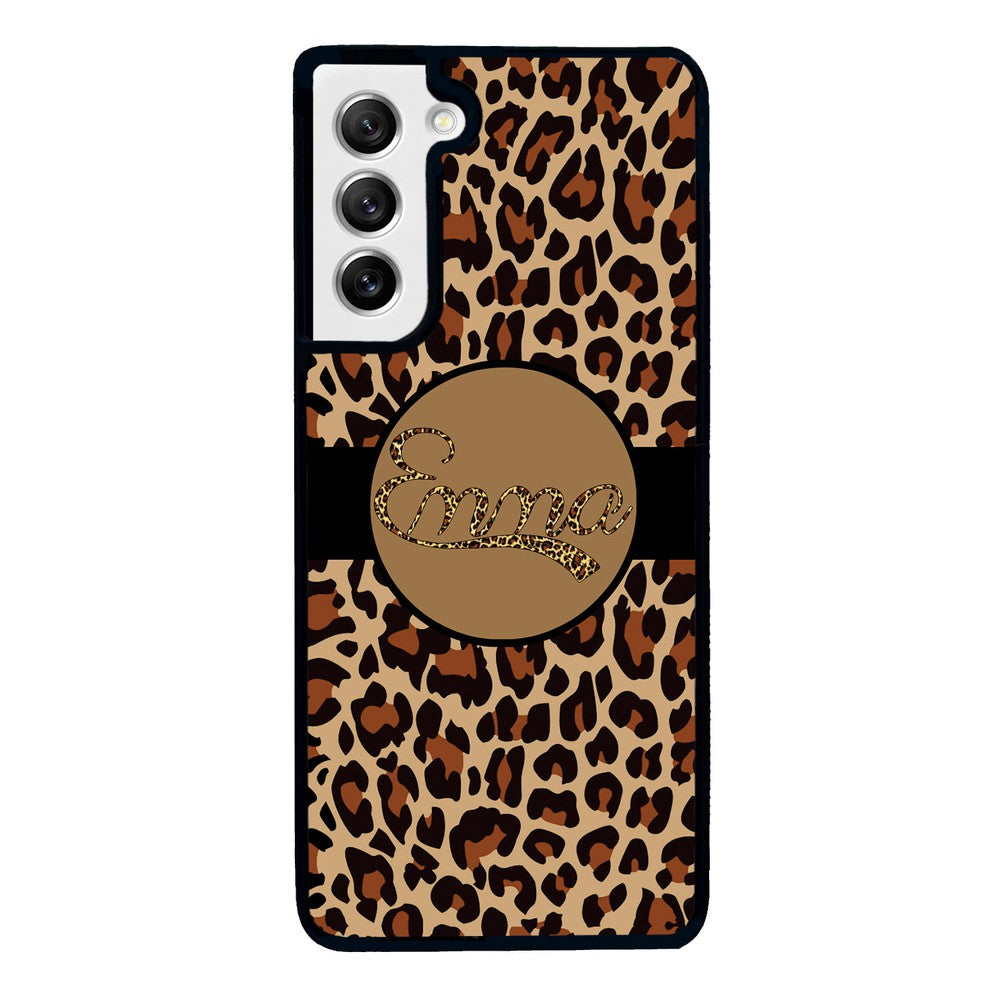 Brown Leopard Skin Personalized | Samsung Phone Case
