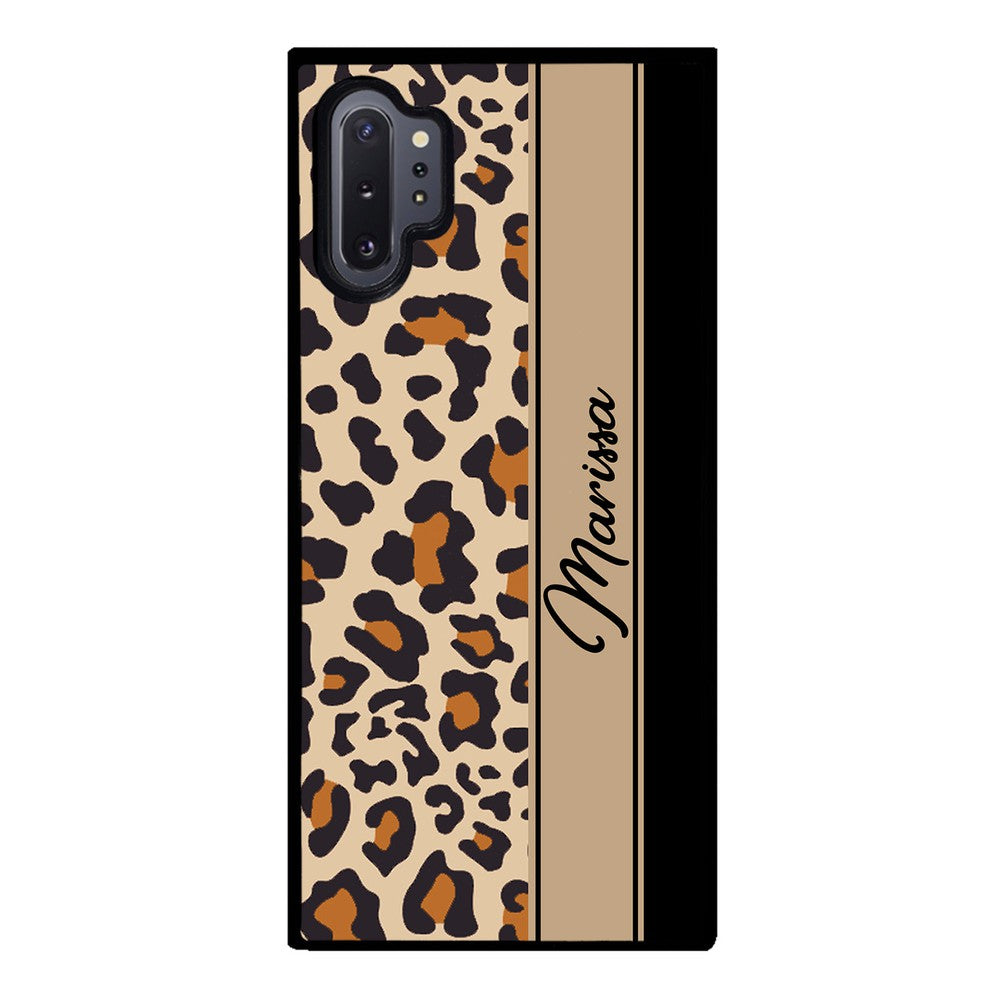 Leopard Skin Brown and Black Personalized | Samsung Phone Case