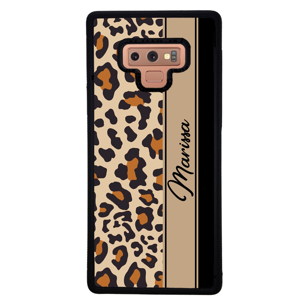 Leopard Skin Brown and Black Personalized | Samsung Phone Case