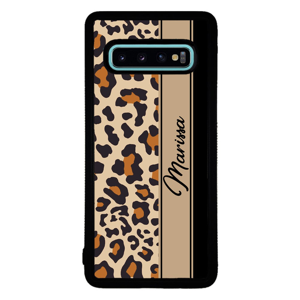 Leopard Skin Brown and Black Personalized | Samsung Phone Case