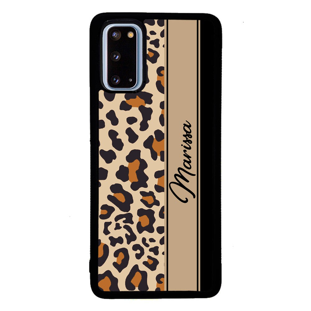 Leopard Skin Brown and Black Personalized | Samsung Phone Case