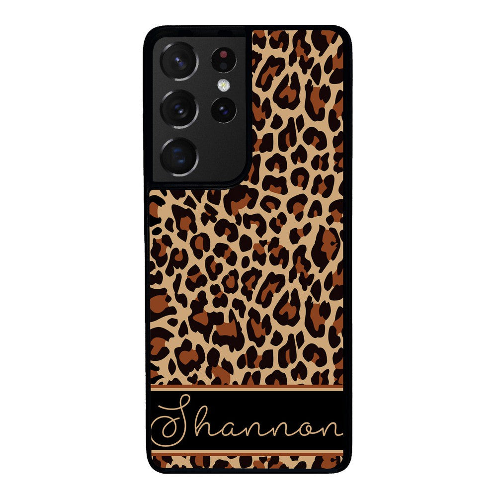 Brown Leopard Skin Personalized | Samsung Phone Case