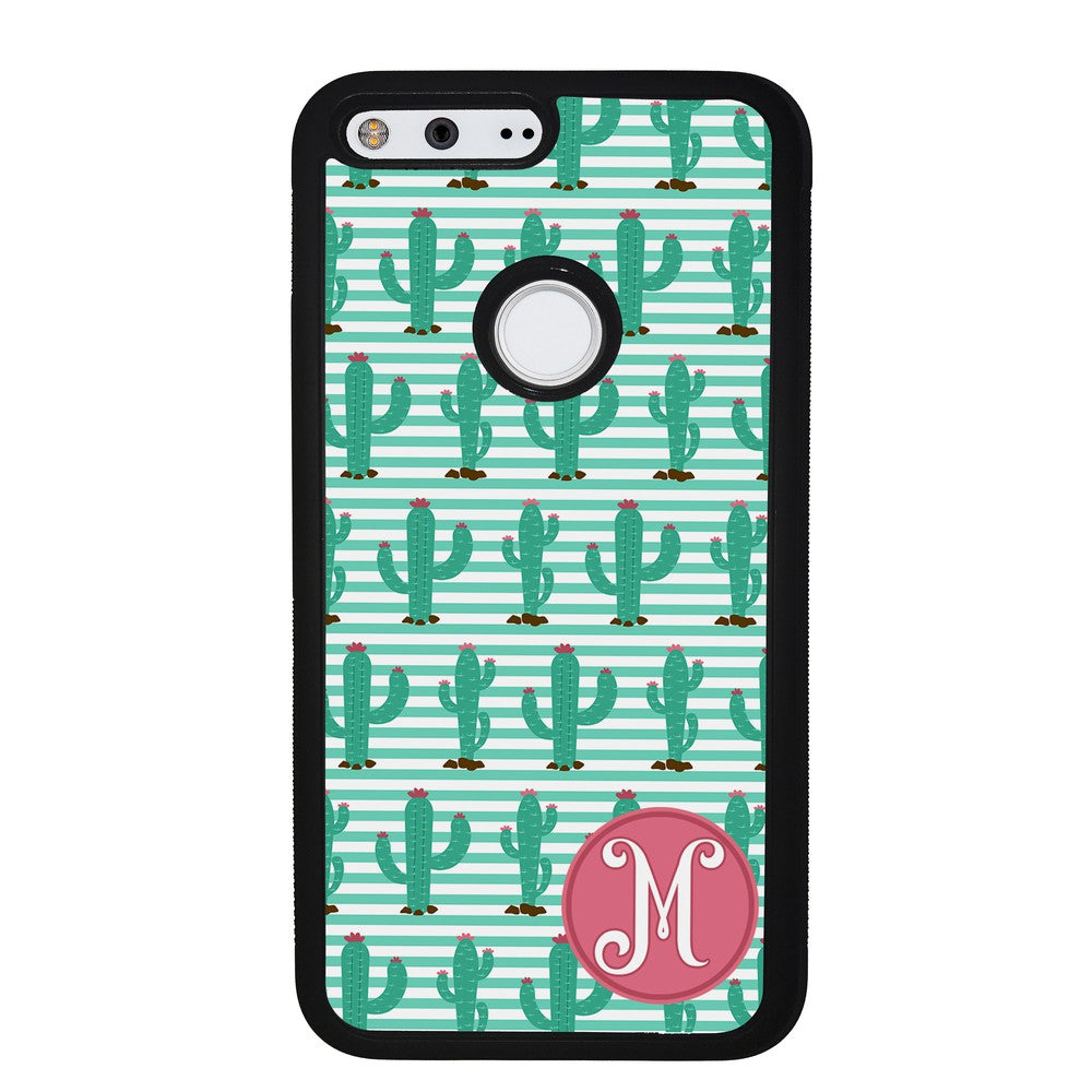 Cute Cactus Initial | Google Phone Case