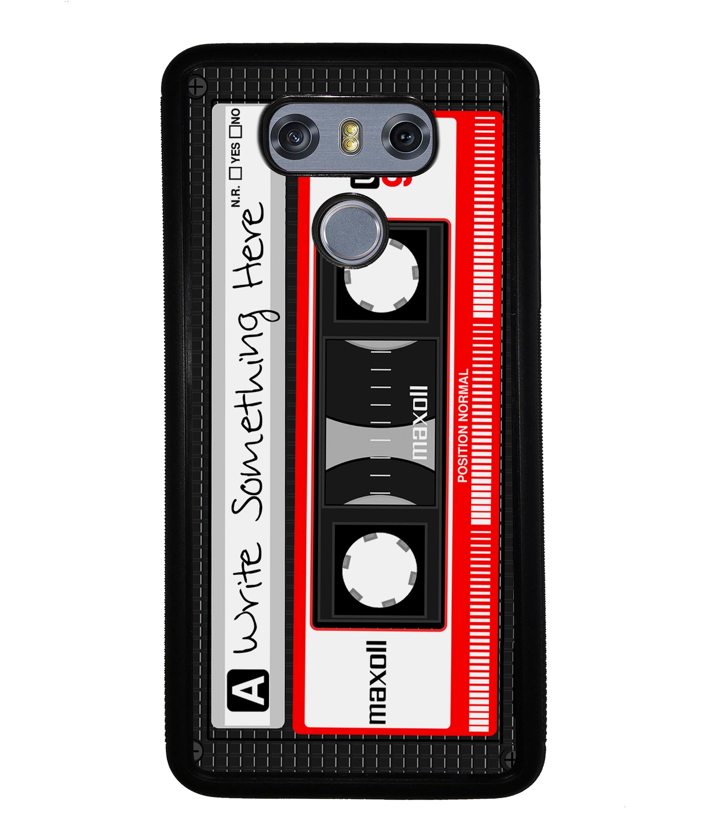 Cassette Tape Black and Red Personalized | LG Phone Case