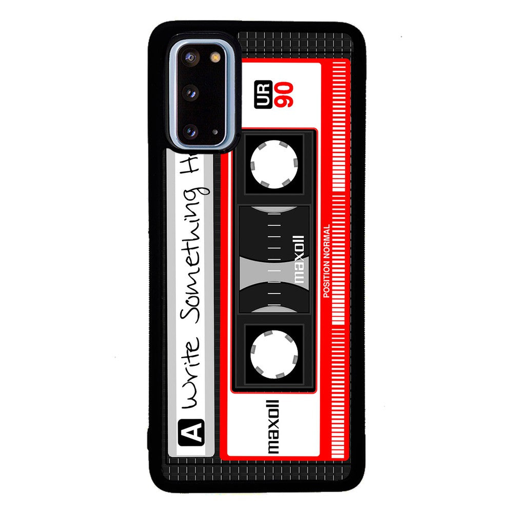 Cassette Tape Black and Red Personalized | Samsung Phone Case