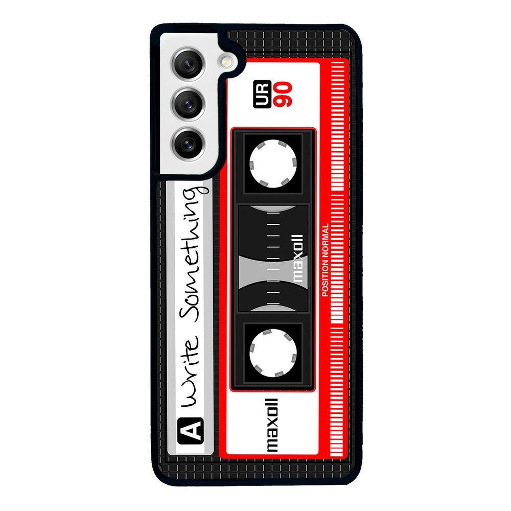 Cassette Tape Black and Red Personalized | Samsung Phone Case