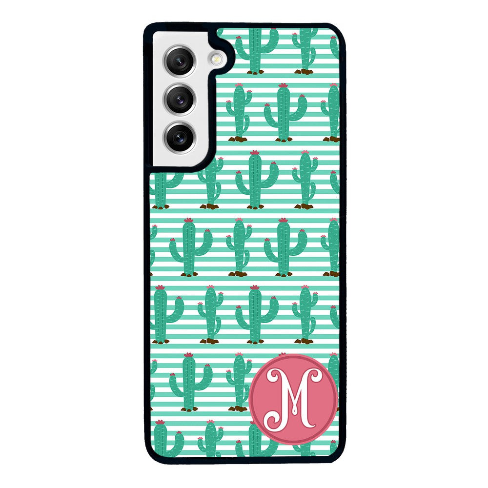 Cute Cactus Initial | Samsung Phone Case