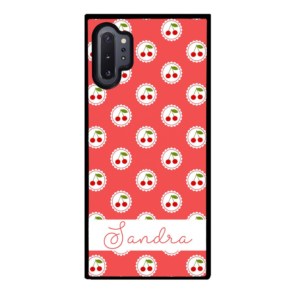 Pretty Little Cherries Cherry Texture Personalized | Samsung Phone Case