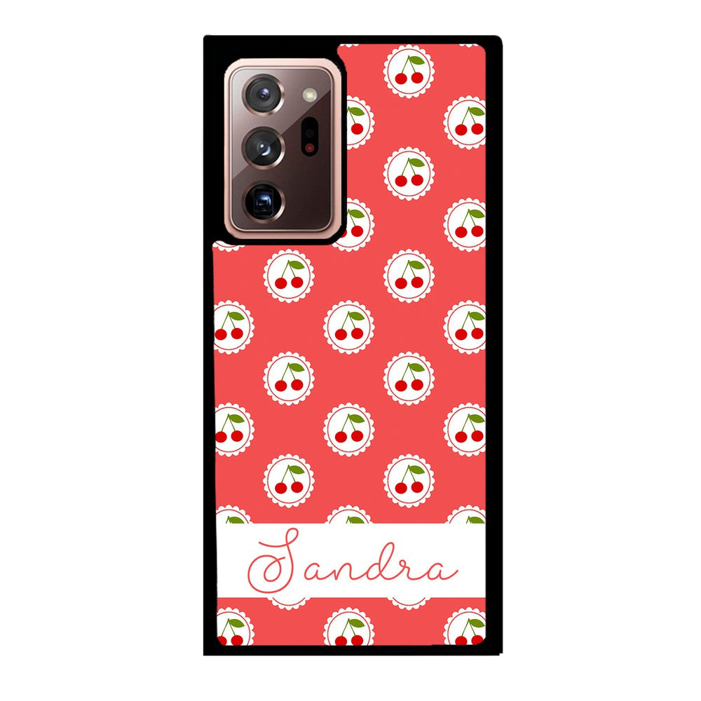 Pretty Little Cherries Cherry Texture Personalized | Samsung Phone Case