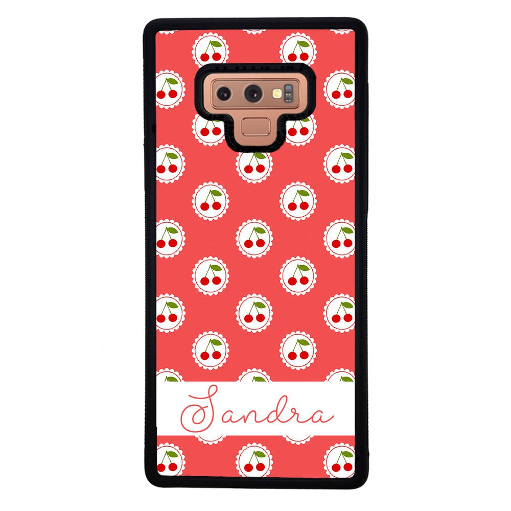 Pretty Little Cherries Cherry Texture Personalized | Samsung Phone Case