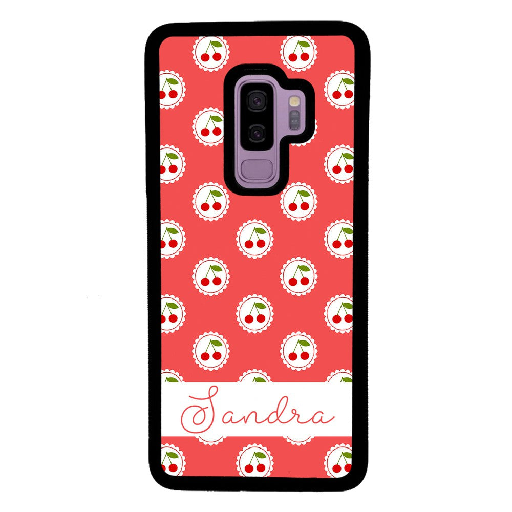 Pretty Little Cherries Cherry Texture Personalized | Samsung Phone Case