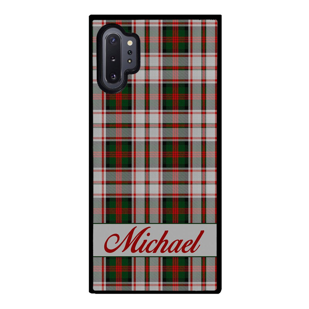 Red and Green Tartan Plaid Personalized | Samsung Phone Case