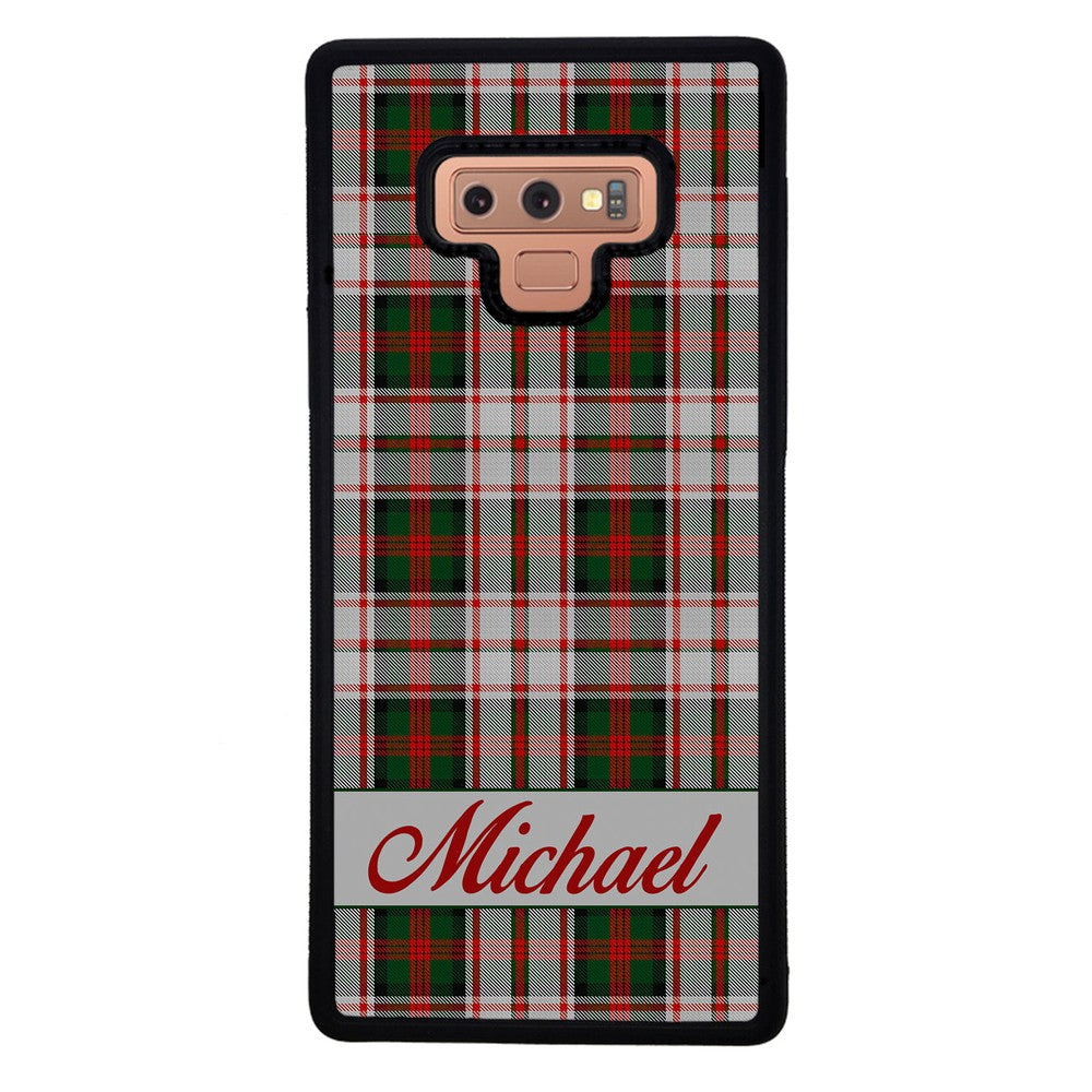 Red and Green Tartan Plaid Personalized | Samsung Phone Case