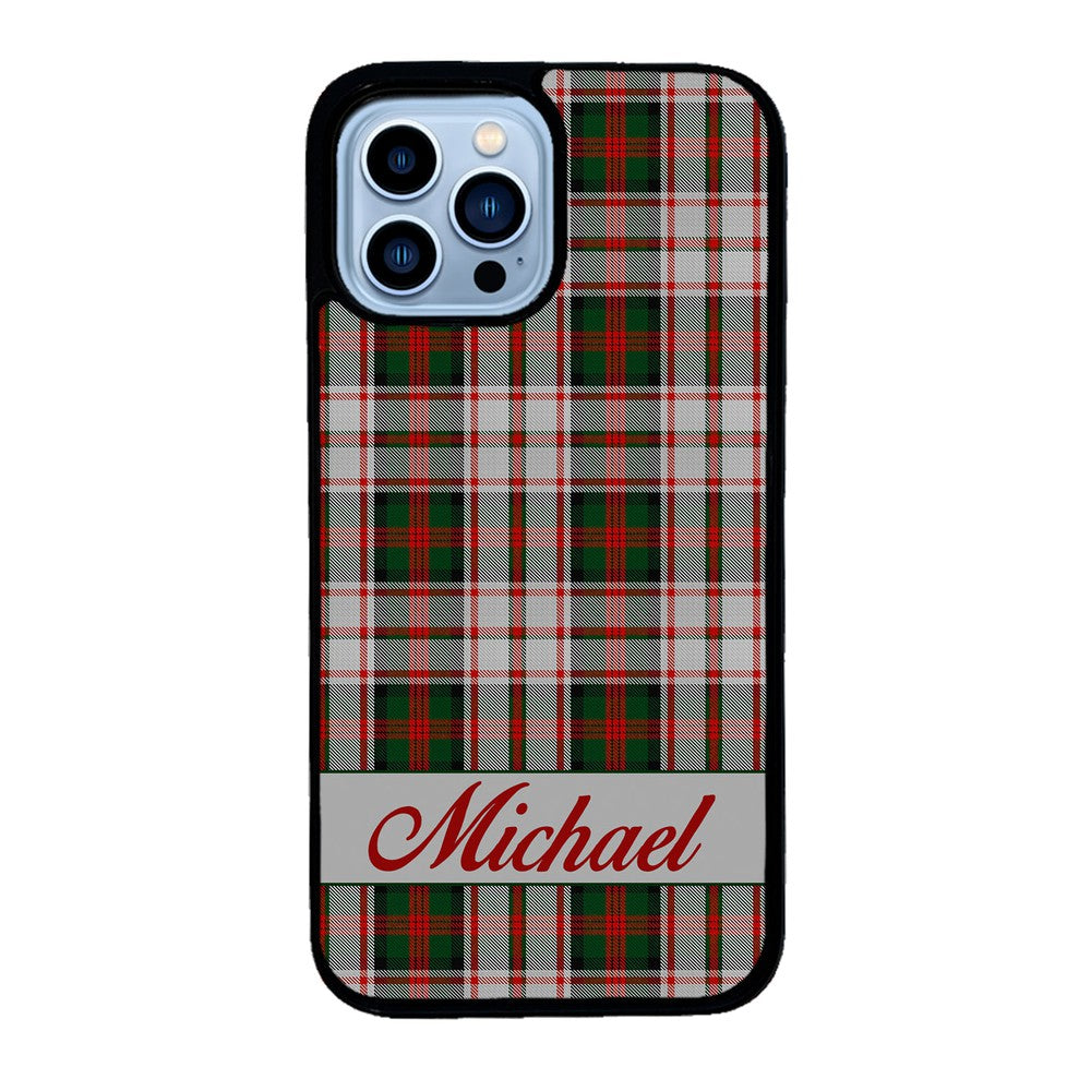 Red and Green Tartan Plaid Personalized | Apple iPhone Case
