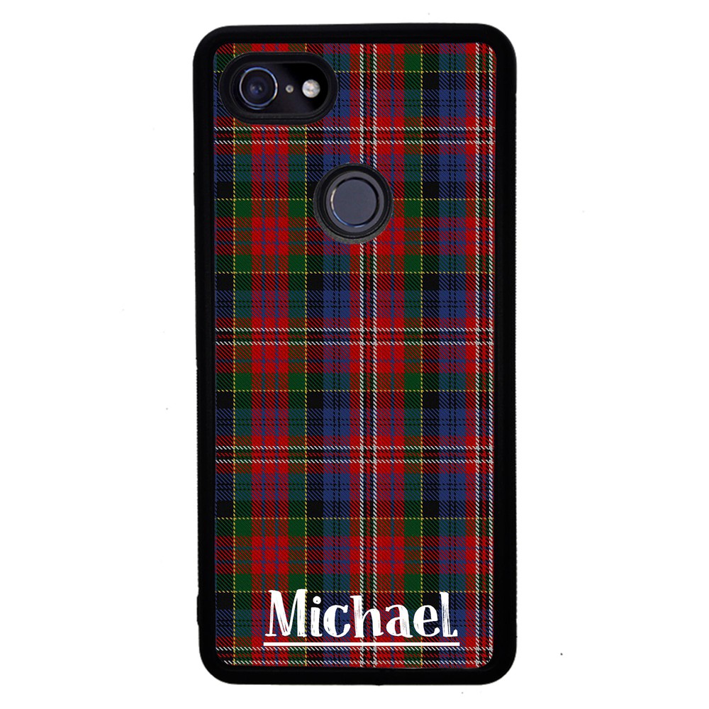 Plaid Tartan Sweater Green Blue and Red Personalized | Google Phone Case
