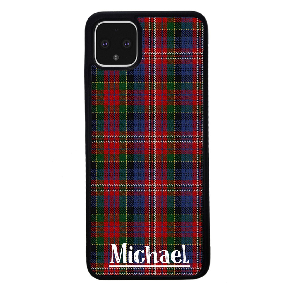Plaid Tartan Sweater Green Blue and Red Personalized | Google Phone Case