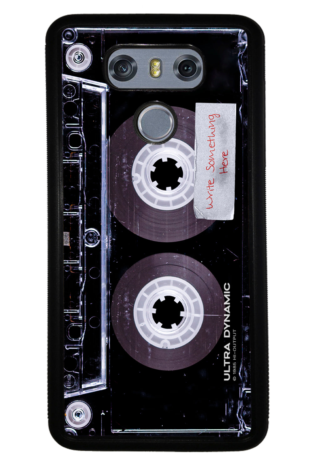 Clear Black Retro Cassette Tape Personalized | LG Phone Case