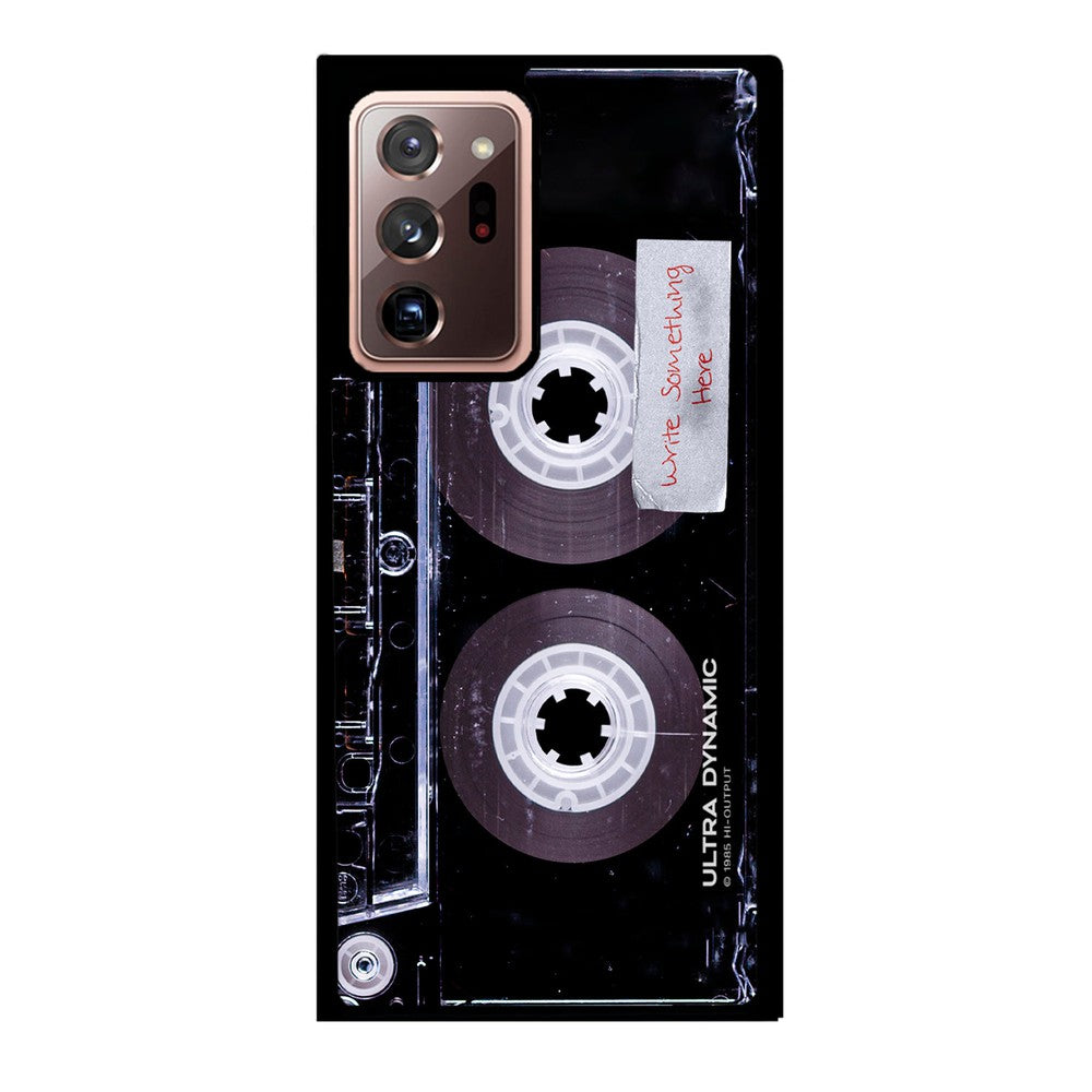 Clear Black Retro Cassette Tape Personalized | Samsung Phone Case