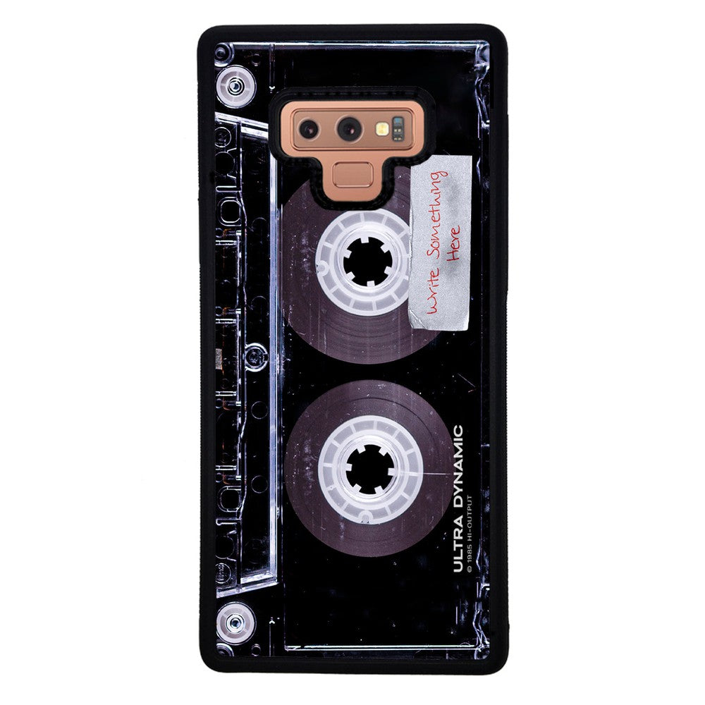 Clear Black Retro Cassette Tape Personalized | Samsung Phone Case