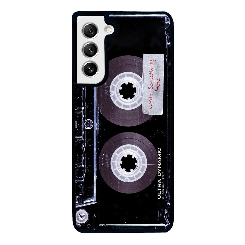 Clear Black Retro Cassette Tape Personalized | Samsung Phone Case
