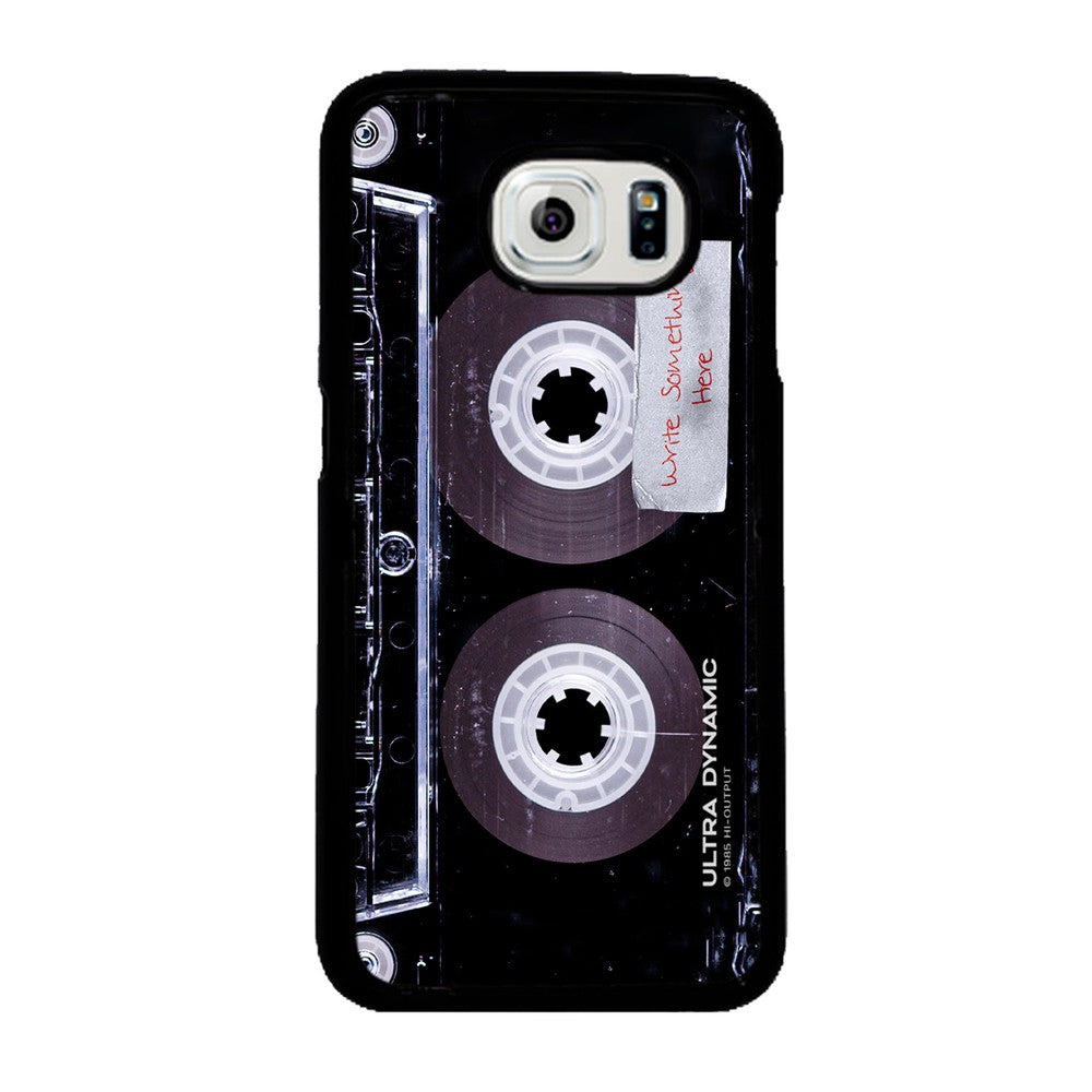 Clear Black Retro Cassette Tape Personalized | Samsung Phone Case