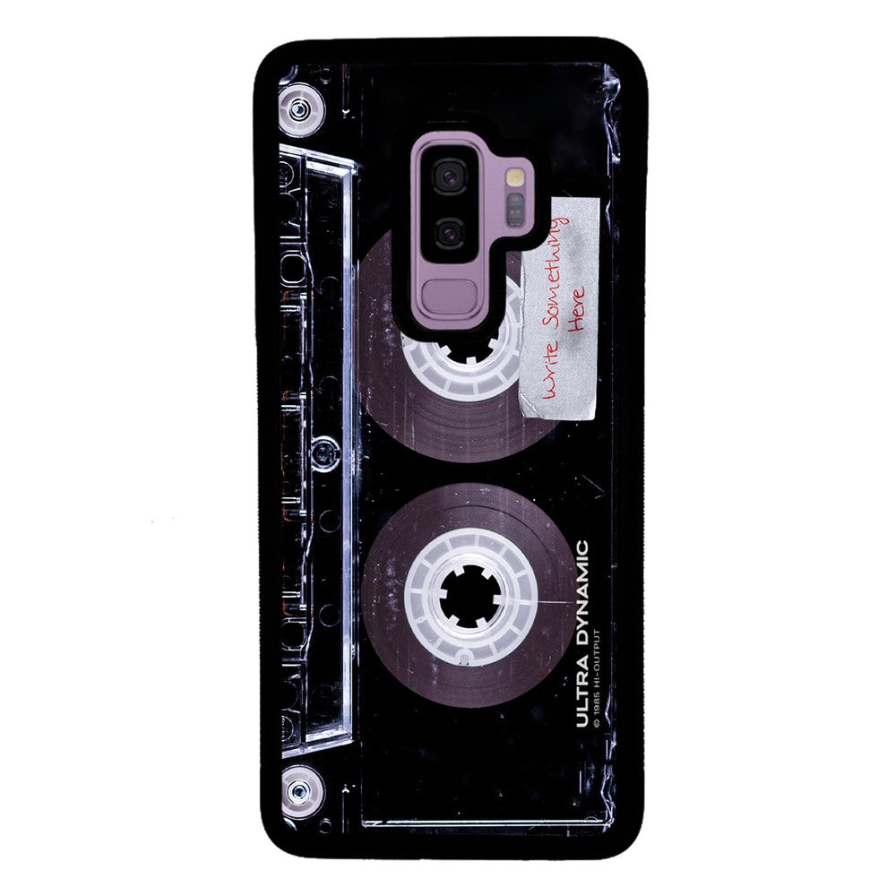Clear Black Retro Cassette Tape Personalized | Samsung Phone Case